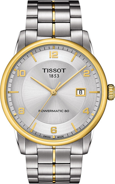 Orë për meshkuj Tissot T-Classic Luxury Powermatic 80 2020 T086.407.22.037.00, e argjendtë/artë