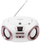 Radio boombox Adler AD 1181, me CD MP3 USB, FM, e bardhë bakri