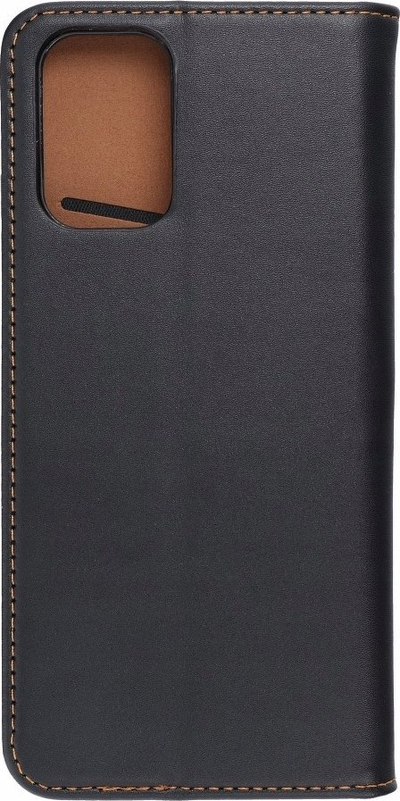 Këllëf libër Smart Pro Book për Xiaomi Redmi 10 / 10 2022, lëkurë natyrale, me stojkë, i zi