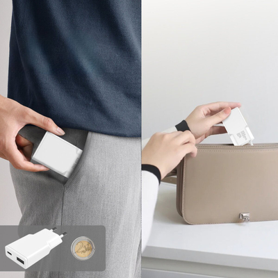 Karikues muri 4smarts PDPlug Slim Duos GaN, 20W, 1x USB-C 1x USB-A, i bardhë