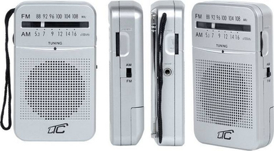 Radio xhepi LTC LXLTC2029, analoge AM/FM, me kufje, ngjyrë argjendi