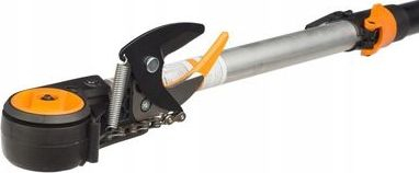 Set kopshtarie Fiskars PowerGear X UPX86 dhe SingleStep, shtyllë teleskopike 4 m, mekanizëm PowerGear, portokalli e zezë