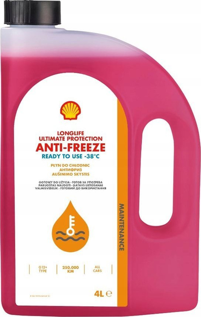 Antifriz SHELL PAG74B Jaguar CMR 8229, 4L, i kuq