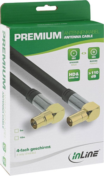 Kabllo antene InLine 69210G, 10m, gri