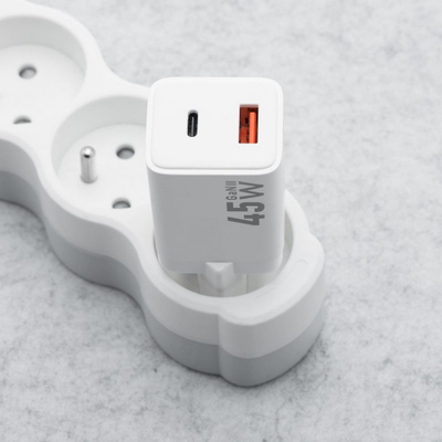 Karikues muri Forcell F-Energy, 45W, me 2 porta USB, i bardhë