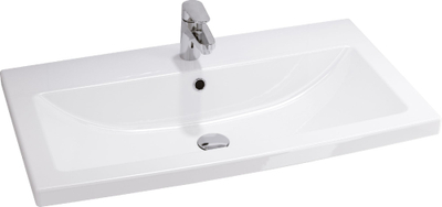 Lavabo qeramike Cersanit Como 80cm, montim mbi mobilje, e bardhë