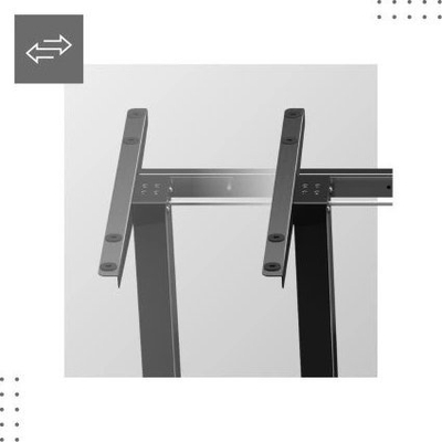 Kornizë elektrike tavoline Xeno 4.1, lartësi 72-118 cm, mban deri 80 kg, e zezë