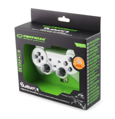 Gamepad Esperanza Gladiator EGG108W, me vibrim, i bardhë
