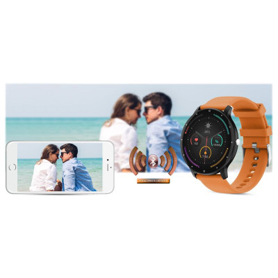 Ora inteligjente Gravity GT1-2 Pro, ekran 1.39", Bluetooth 5.2, portokalli me të zezë