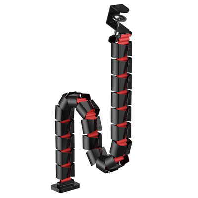 Organizues kabllosh NanoRS Nano RS Rs125, 1345mm, me kapëse tavoline, i zi e kuq