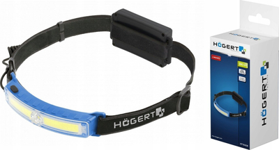 Dritë koke Högert, LED, me rrip të rregullueshëm, blu