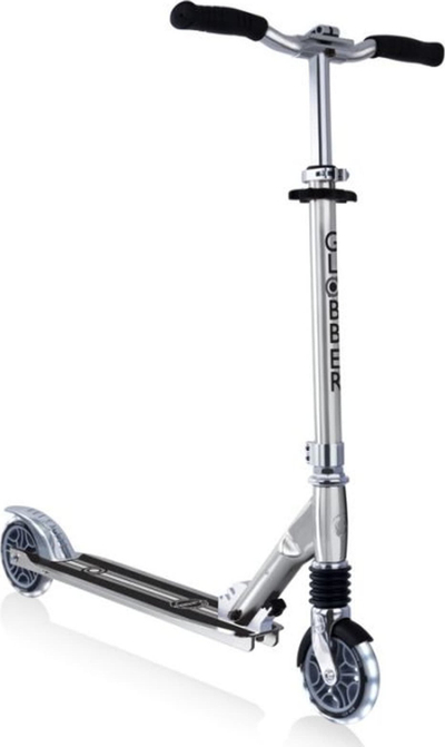 Trotinet Globber Flow Element Comfort Lights, palosës, rrota LED, argjendtë