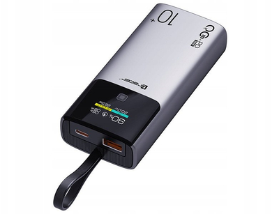 Power bank Tracer Comet, 10000 mAh, PD QC 22.5W, gri