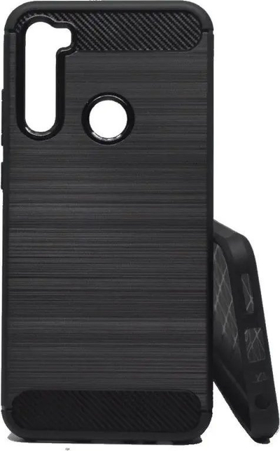 Mbrojtëse telefoni Luna Carbon për Samsung A05s, silikon fleksibil, teksturë karboni, e zezë