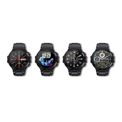 Smartwatch Giewont GW430-1, sportiv, që s’e ha uji, i zi