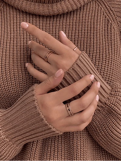 Unazë Daniel Wellington Emalie Ring, çelik inox, rose gold