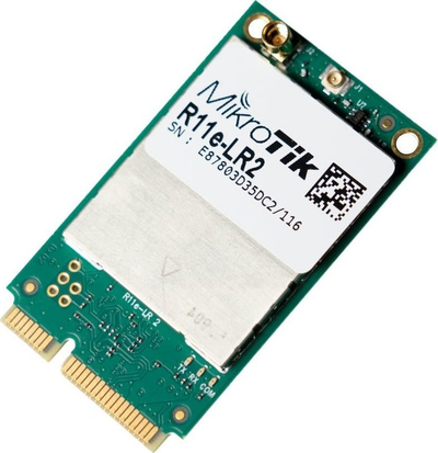 Kartë MiniPCIe LoRa MikroTik R11e LR2, 2.4 GHz, jeshile