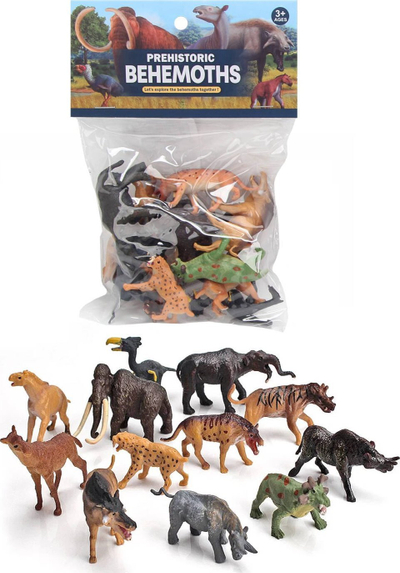 Set lodrash Trifox Prehistoric Animals, 12 figura dinosaurusësh, shumëngjyrësh
