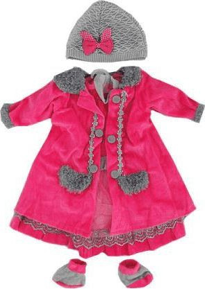 Set rrobash per kukulla Adar, 60 cm, rozë