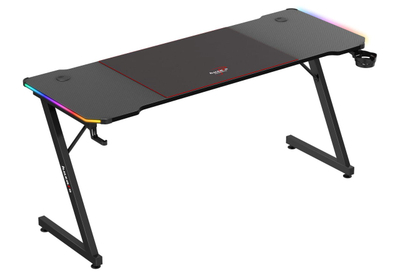 Tavolinë gaming Huzaro Hero 4.8 RGB, 160cm, LED RGB, e zezë
