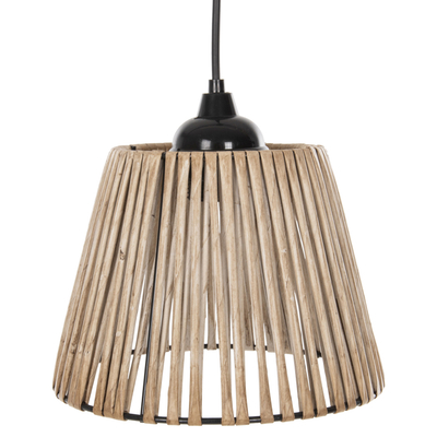 Llambë tavani Indoor Space HM7483.12, metal dhe bambu, 20x15x75 cm, ngjyrë natyrale