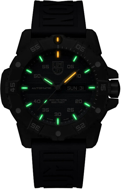 Orë dore për meshkuj Luminox Master Carbon SEAL Automatic XS.3863, e kaltër