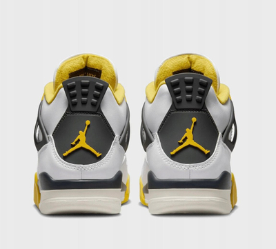 Atlete Nike Air Jordan 4 Retro W AQ9129-101, lëkurë, të bardha me të verdhë