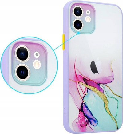 Mbulesë telefoni Maxximus MX Aquarelle për iPhone 12 Pro, plastike, mint pink