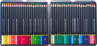 Set lapsa akuarele 72 copë, pigment uji, kuti metalike, shumëngjyrëshe