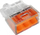 Konektor elektrik EPM Quick Connector 3×0.5–2.5mm², set 10 copë, transparent portokalli