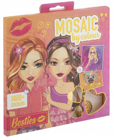 Едукативна играчка Creative Craft Group Besties Mosaic by Color, мозаик со бои, за деца 3+