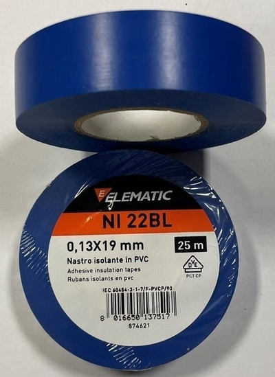 Shirit izolues EMNI22BL, 19mm, 25m, blu