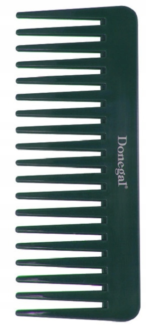 Krehër flokësh Donegal Easy Combing, dhëmbë të gjërë, 15.5cm, i gjelbër