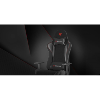 Karrige lojrash Genesis Nitro 440 G2 Mesh, jastëkë ergonomikë, lartësi e rregullueshme, e zezë