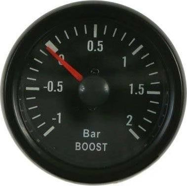 Manometër boost KET Gauge Turbo VDO Look, 52mm, deri 2 bar, i zi