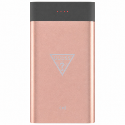 Powerbank Guess GUL24WPB8TLRG, 8000mAh, karikim wireless, ngjyrë rozë gold