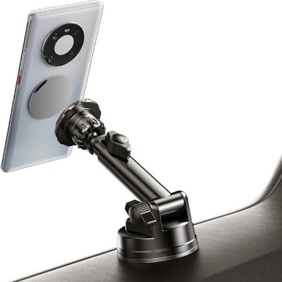 Mbajtës magnetik veture Forcell Excellence, për xham dhe panel, rrotullim 360°, i zi