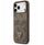 Mbulesë telefoni Guess Hardcase 4G Double Card Triangle, për iPhone 17 Pro Max, MagSafe, kafe