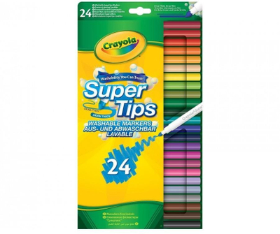 Markera Crayola Supertips, set 24 copë, ngjyra të shumëllojshme