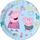 Pjata letre PROCOS Peppa Pig, 23 cm, 8 copë, pa plastikë