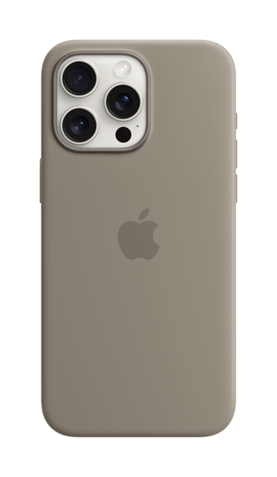 Маска Apple за iPhone 15 Pro Max Silicone Case со MagSafe, Clay