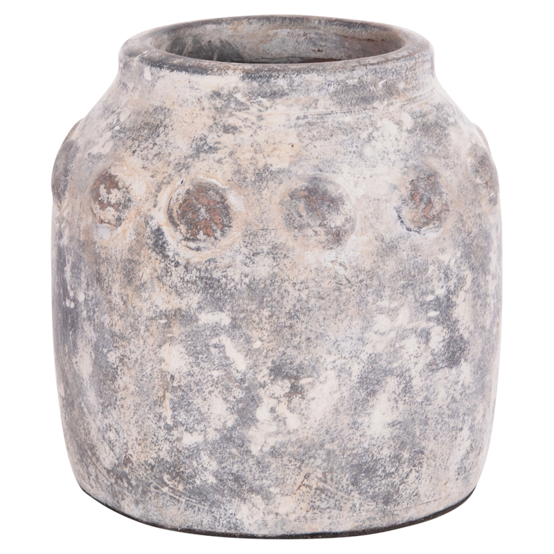 Vazo dekorative VERMO HM4392, terrakote, 20x19 cm, gri