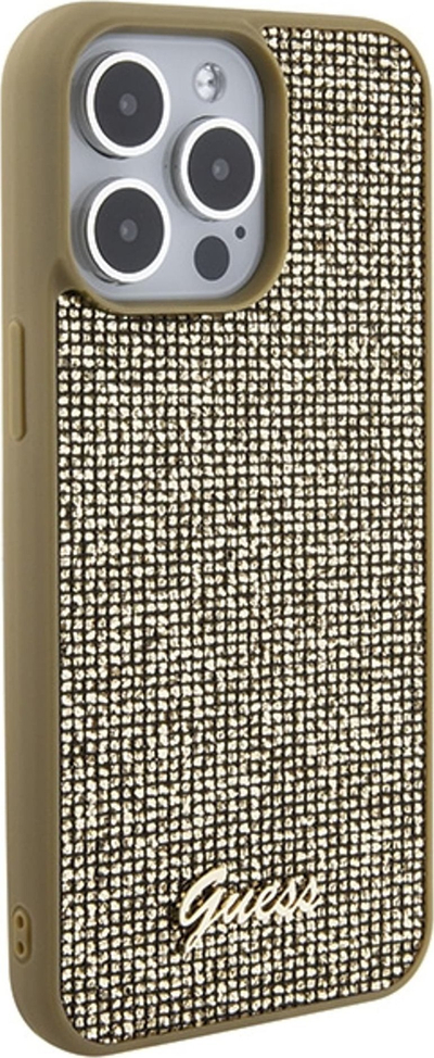 Kapak telefoni Guess Square Mirror për iPhone 15 Pro Max, plastike dhe TPU, ngjyrë ari
