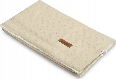 Batanije për bebe BLANKET PLUSH EMBROIDERY LINEN, 80x100 cm, me dy anë, bezhë