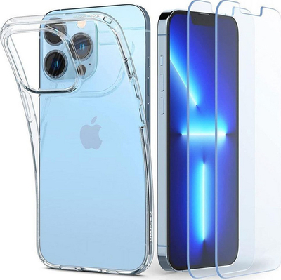 Set mbrojtës për telefon Spigen Crystal Pack, për iPhone 13 Pro Max, i tejdukshëm