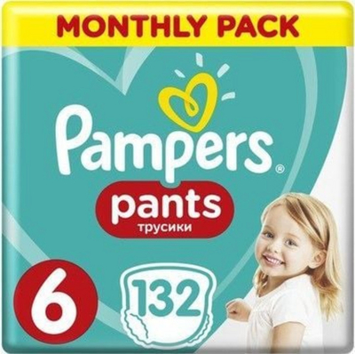 Pelena Pampers 6, 15 + kg, 132 copë