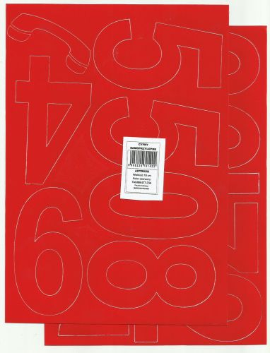 Shifra vetëngjitëse ART-DRUK Helvetica, 100mm, 10 fletë, të kuqe