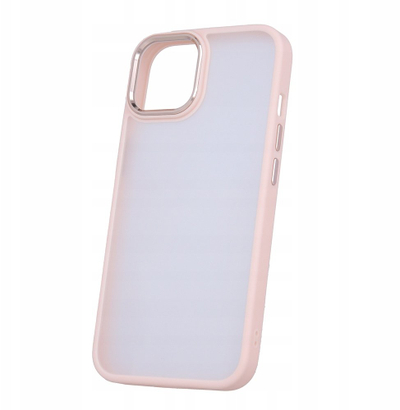 Naklladë Tecto Shield Satin Elegant Matt për iPhone 15 Pro 6.1", TPU, rozë e zbehtë