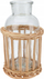 Shishe dekorative Home Style, xham, shportë me thurje, 21 cm