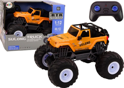 Makinë lodër me telekomandë LEAN Toys 2.4G 1:12, off road, portokalli